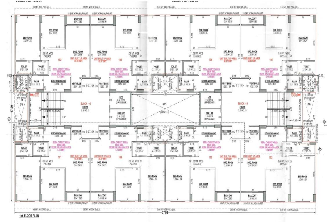  spl 2 Block G & H Cluster Plan for 1st Floor