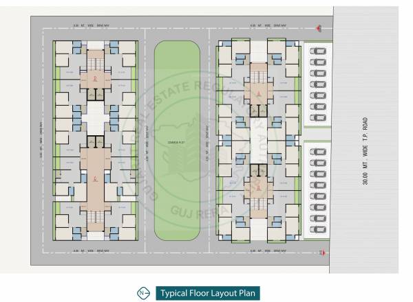  shyam-height-i Block A B C D Cluster Plan for typical Floor