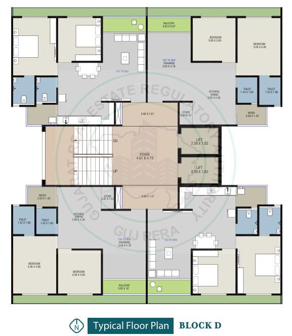  shyam height i Block D Cluster Plan from 1st to 8th Floor
