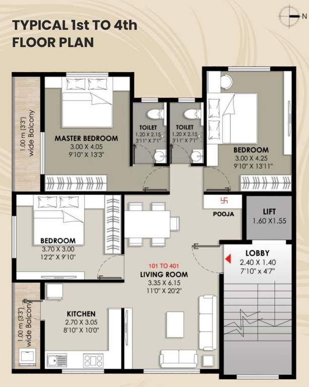  vrundavan residency Vrundavan Residency Cluster Plan from 1st to 4th Floor