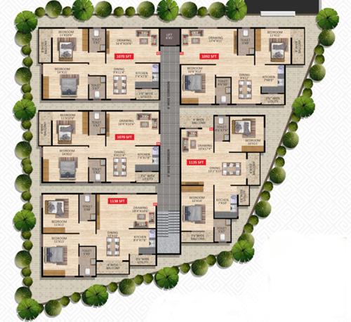  sai-gold-enclave Sai Gold Enclave Cluster Plan from 1st to 5th Floor