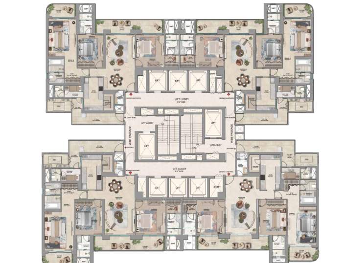  westin residence Cluster Plan