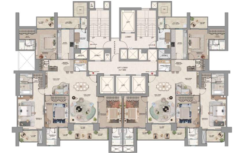  westin residence Cluster Plan