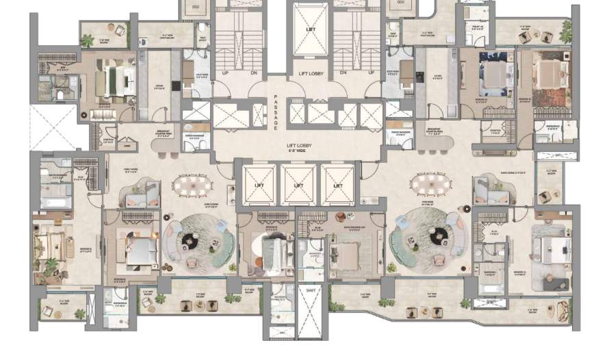  westin residence Cluster Plan