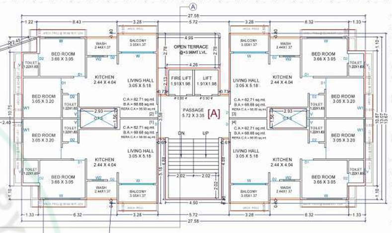  paradise A Building Cluster Plan 1st floor