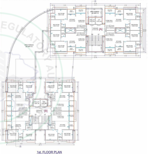 paradise B Building Cluster Plan for 1st Floor