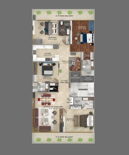  realty-floors Skys Realty Floors Cluster Plan for Typical Floor
