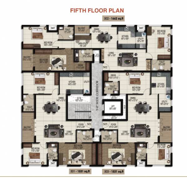 sumitra Sumitra Cluster Plan for 5th Floor