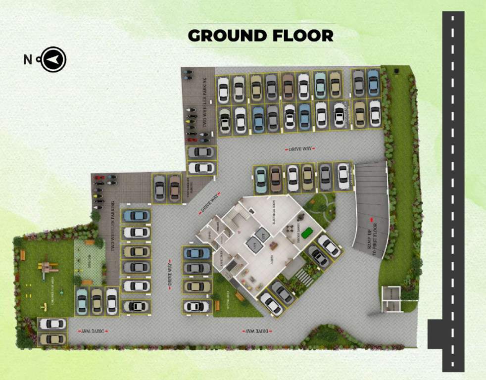  sunrise park Sunrise Park Cluster Plan for ground Floor