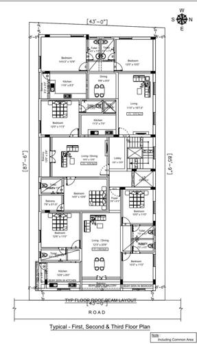 sai-flats Green Sai Flats Cluster Plan from 1st to 3rd Floor