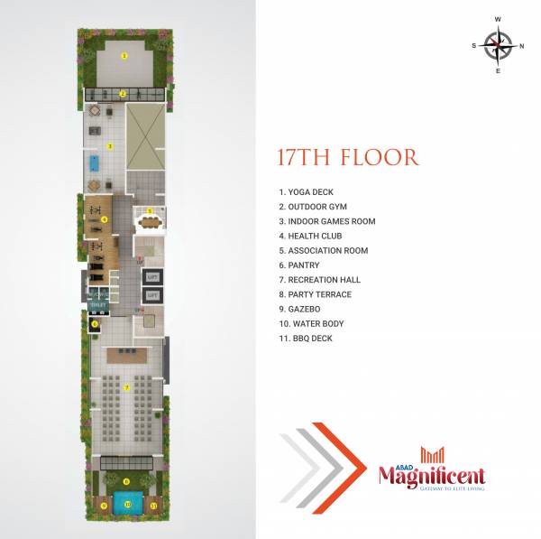 Magnificent Cluster Plan for 17th Floor magnificent Magnificent Cluster Plan for 17th Floor