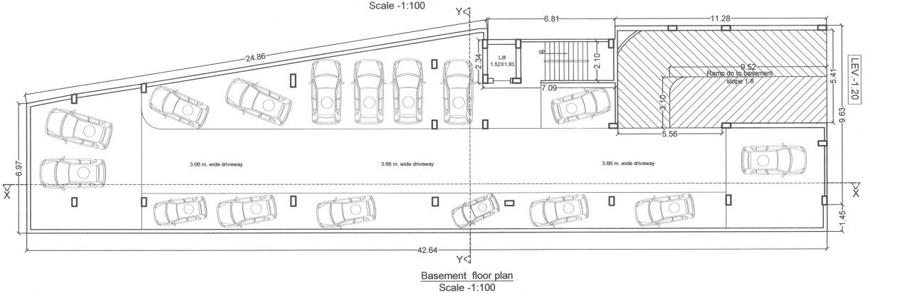 kirti height Height Cluster Plan for Basement Floor