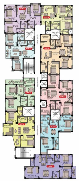  waterfront regency Block 2 Cluster Plan from 3rd to 4th Floor