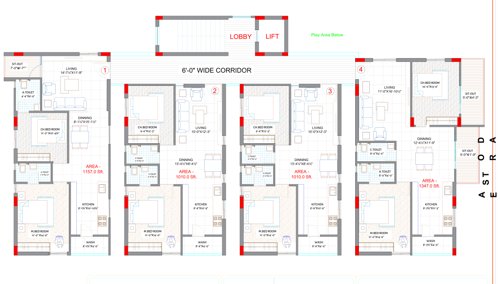  avigna-residency Avigna Residency Cluster Plan from 1st to 5th Floor