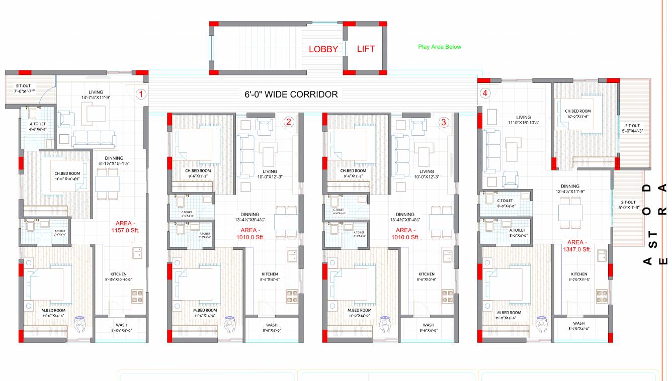  avigna residency Avigna Residency Cluster Plan from 1st to 5th Floor