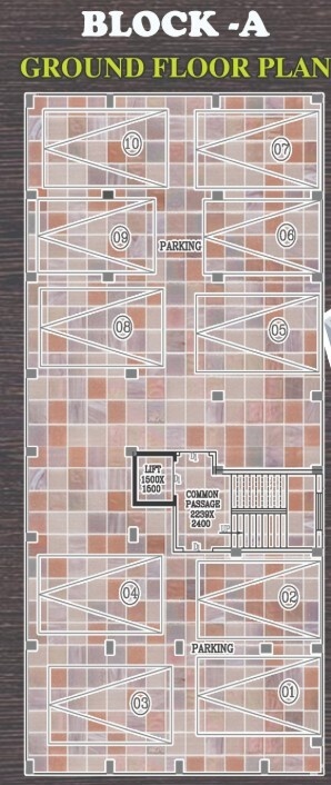  country views Block A Ground floor Parking Cluster Plan