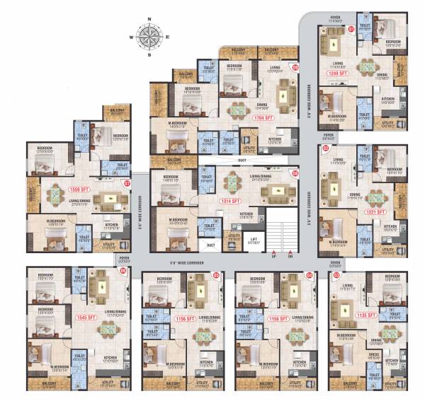  classic Classic Cluster Plan from 1st to 5th Floor