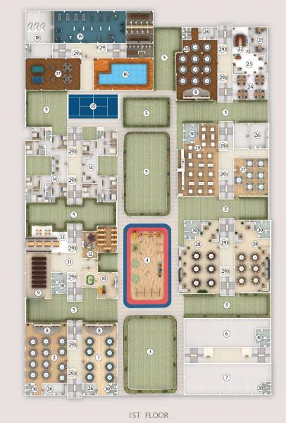  centauri-dharapur Block A Cluster Plan for 1st Floor