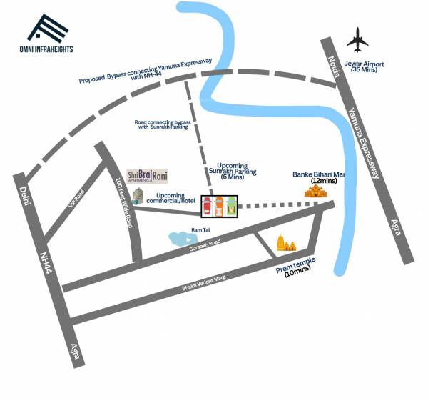  shri-braj-rani-appartment Location Plan