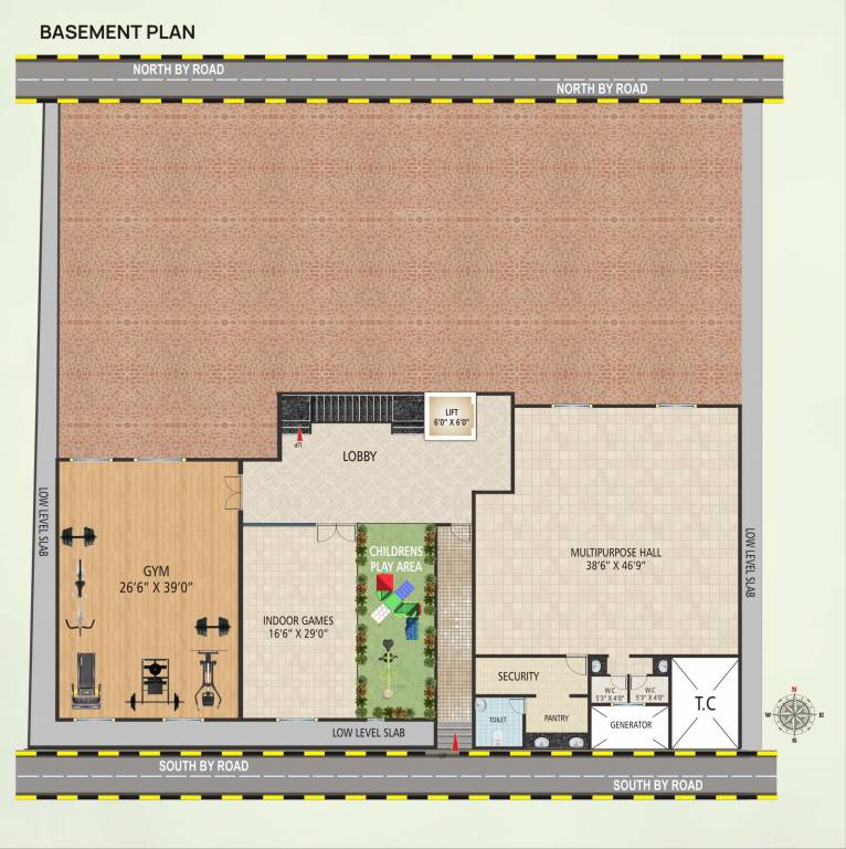  paradise Paradise Cluster Plan for basement Floor