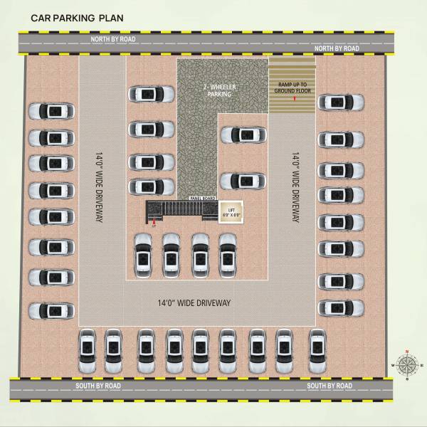  paradise Paradise Cluster Plan for car parking