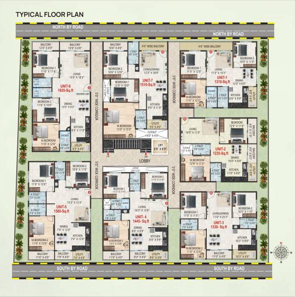  paradise Paradise Cluster Plan from 1st to 5th Floor