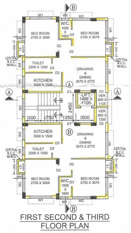  kiran Kiran Cluster Plan for 1st, 2nd & 3rd Floor