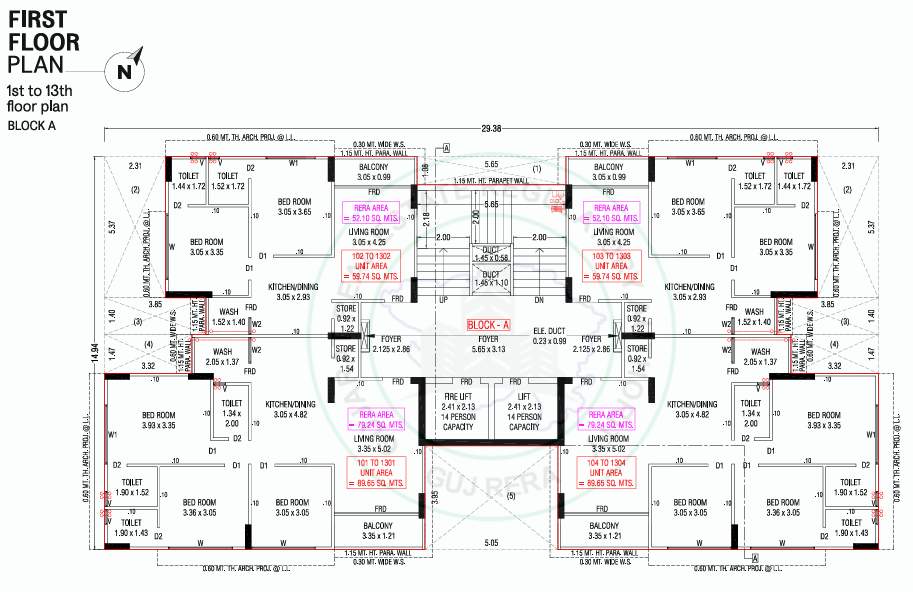  skyelegance A Cluster Plan from 1st to 13th Floor