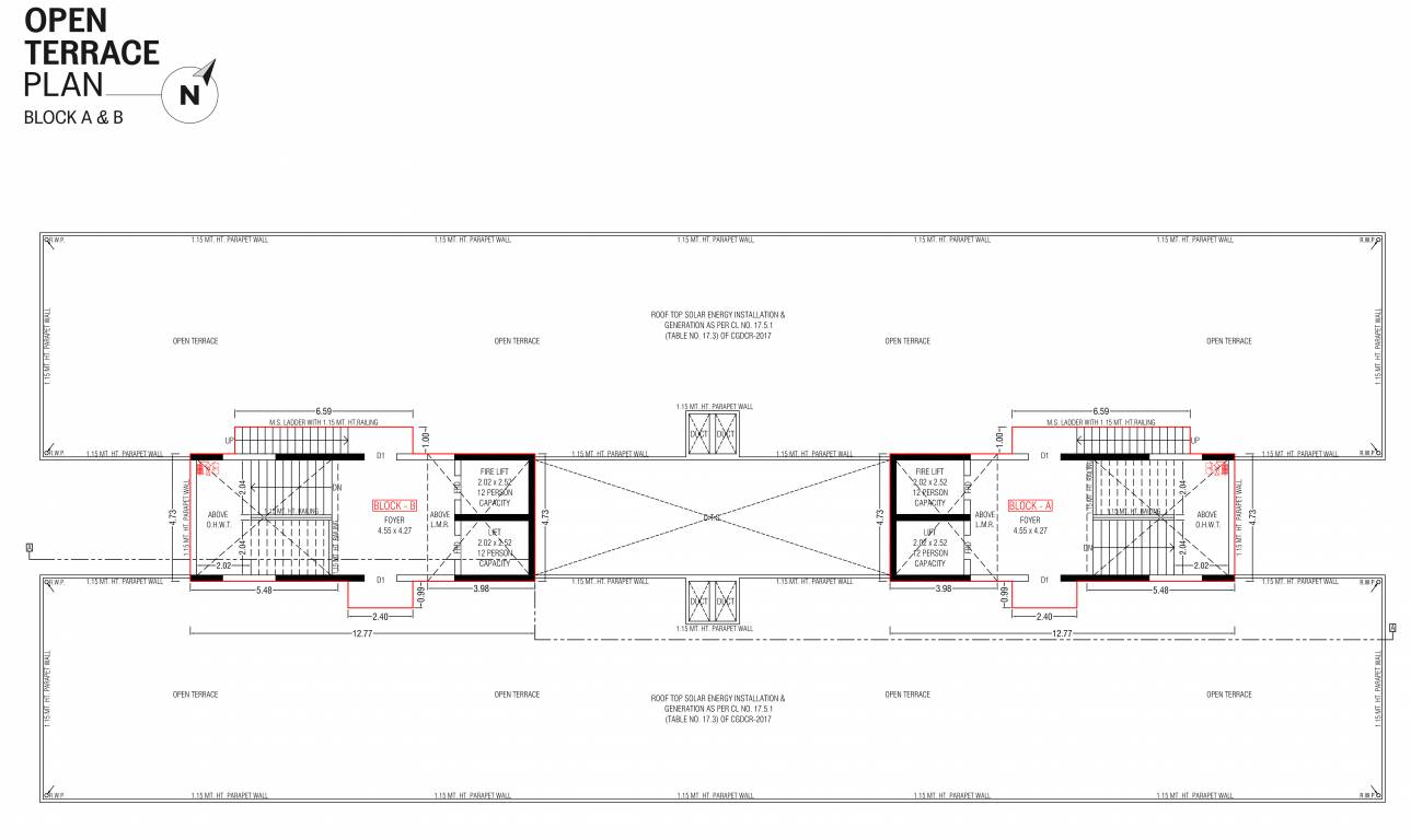  umasut skyarise Block A, B Cluster Plan for Terrace Floor