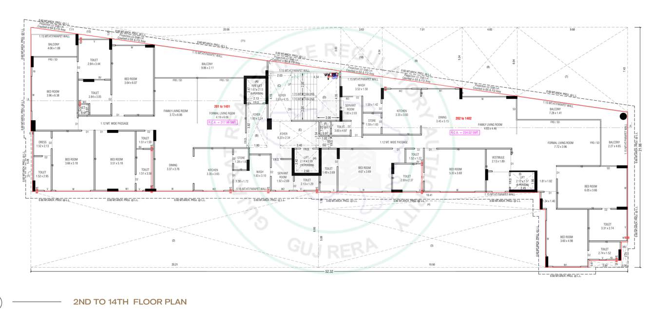  panorama heights Panorama Heights Cluster Plan from 2nd to 14th Floor