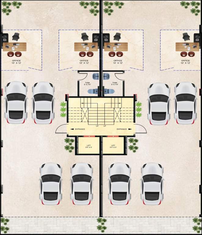  cbs exclusive floors CBS Exclusive Floors Cluster Plan for ground Floor