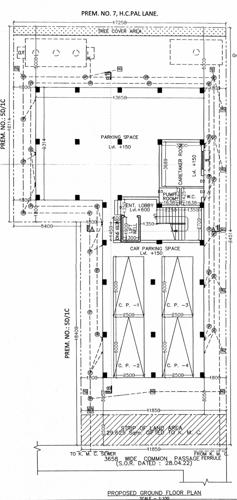  satyam-apartment Satyam Apartment Cluster Plan for ground Floor