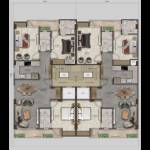  luxury-floor-63a Cluster Plan from 1st to 4th Floor