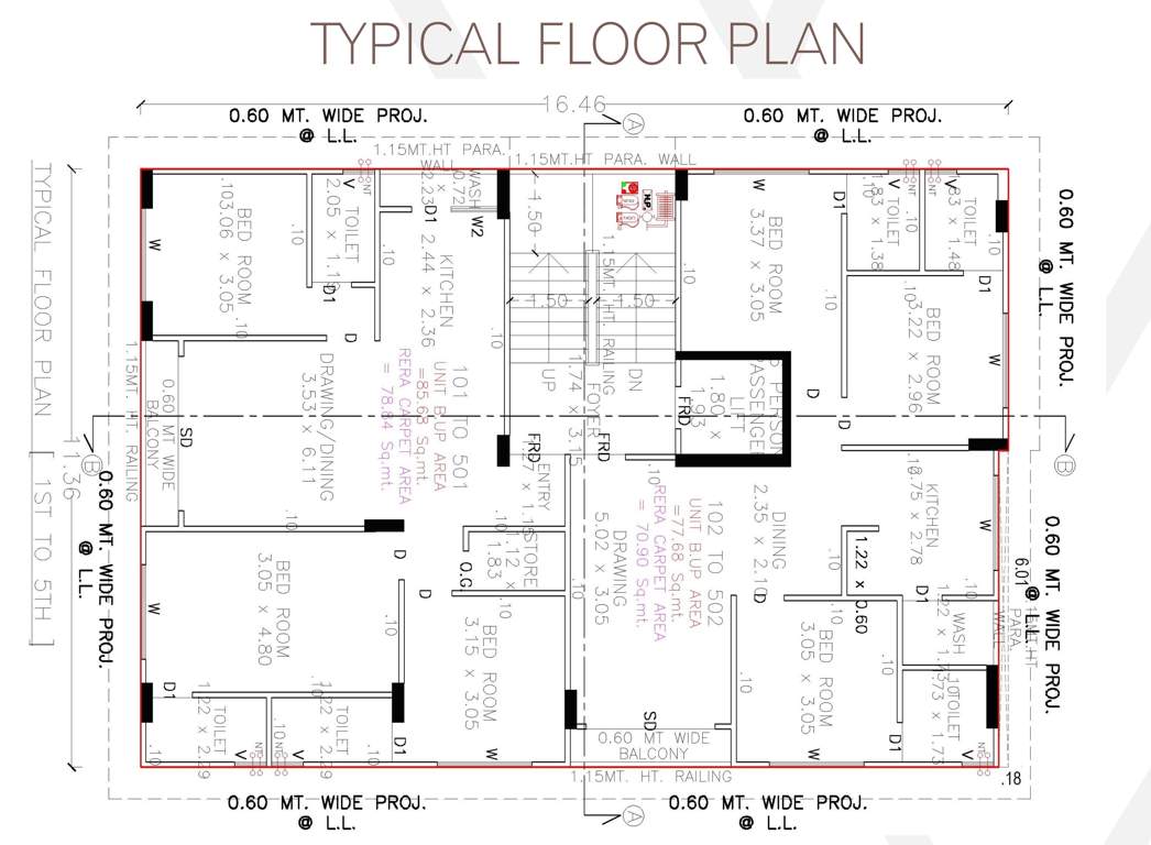  riddhi vinit Riddhi Vinit Cluster Plan from 1st to 5th Floor