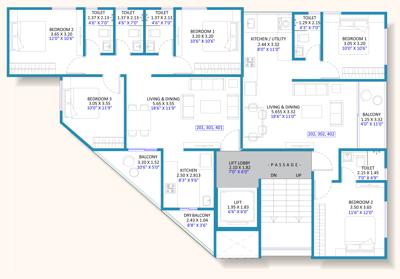  pratibha-sadan Pratibha Sadan Cluster Plan from 2nd to 4th Floor