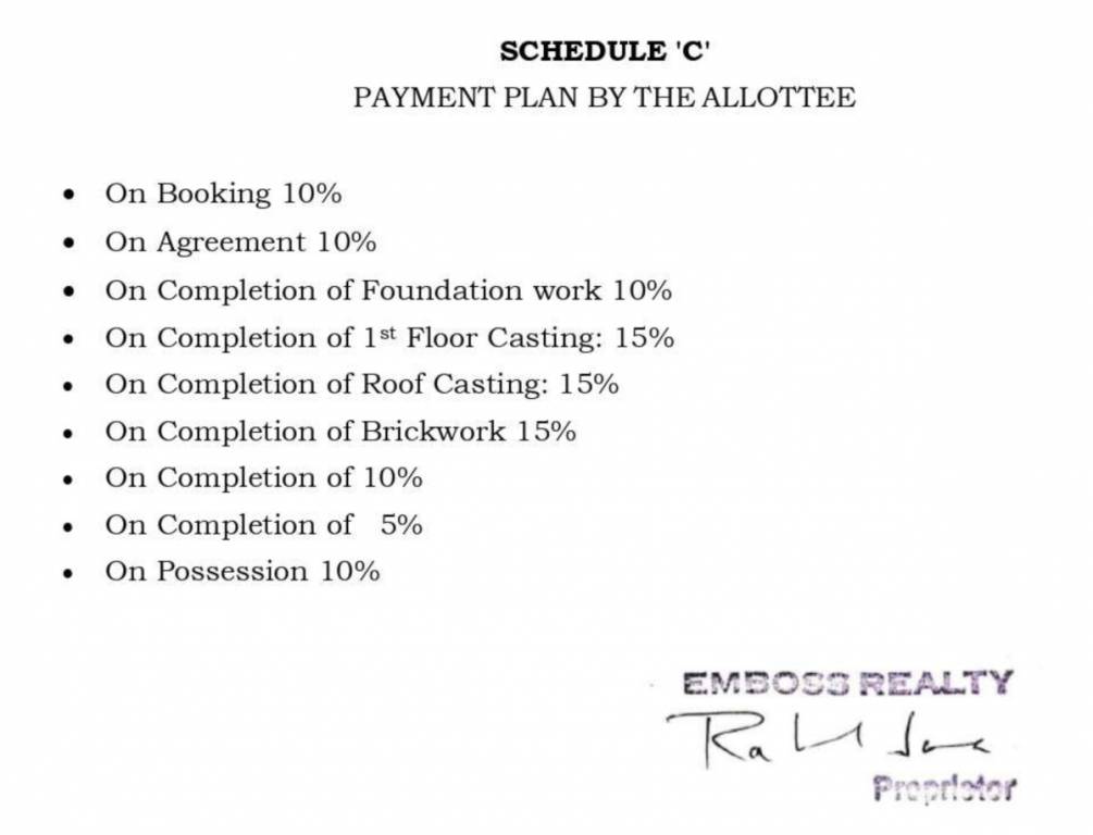 ankur Construction Linked Payment (CLP) Payment Plan