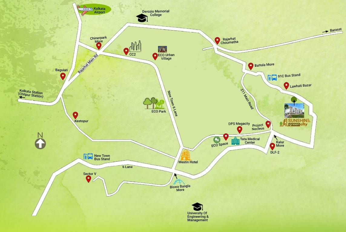  sunshine green city phase iv Location Plan