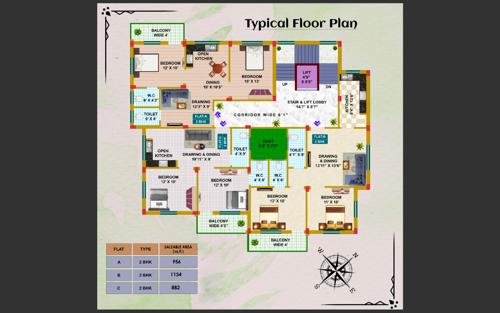 Kalpana Enclave Cluster Plan from 1st to 4th Floor kalpana-enclave Kalpana Enclave Cluster Plan from 1st to 4th Floor
