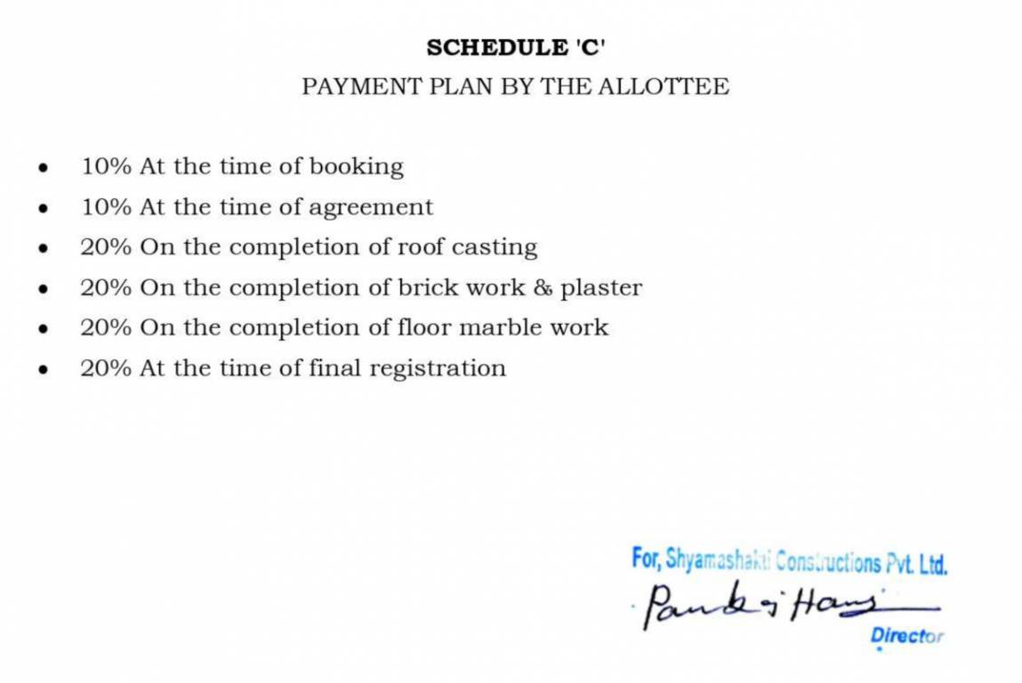 mayer-ashirbad Construction Linked Payment (CLP) Payment Plan