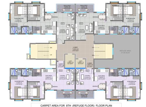  blossom-park-building-a Blossom Park Building A Cluster Plan for 8th Floor
