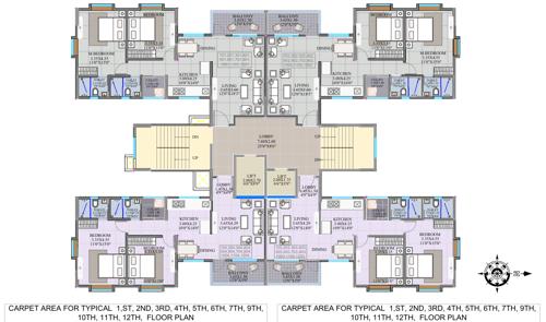  blossom-park-building-a Blossom Park Building A Cluster Plan from 1st to 12th Floor