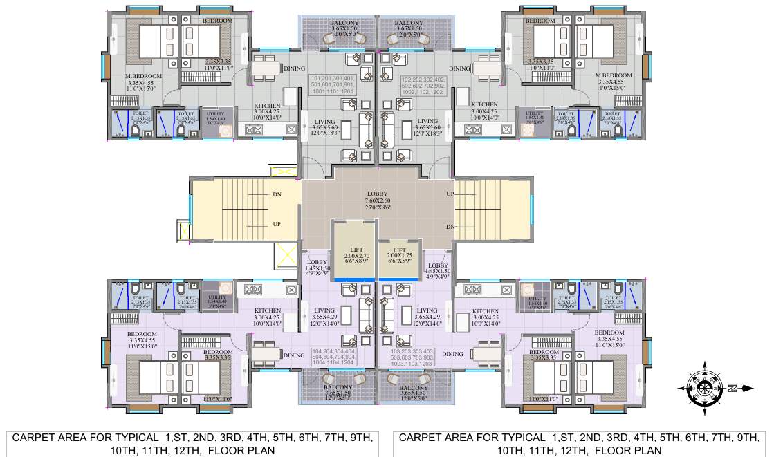  blossom park building a Blossom Park Building A Cluster Plan from 1st to 12th Floor