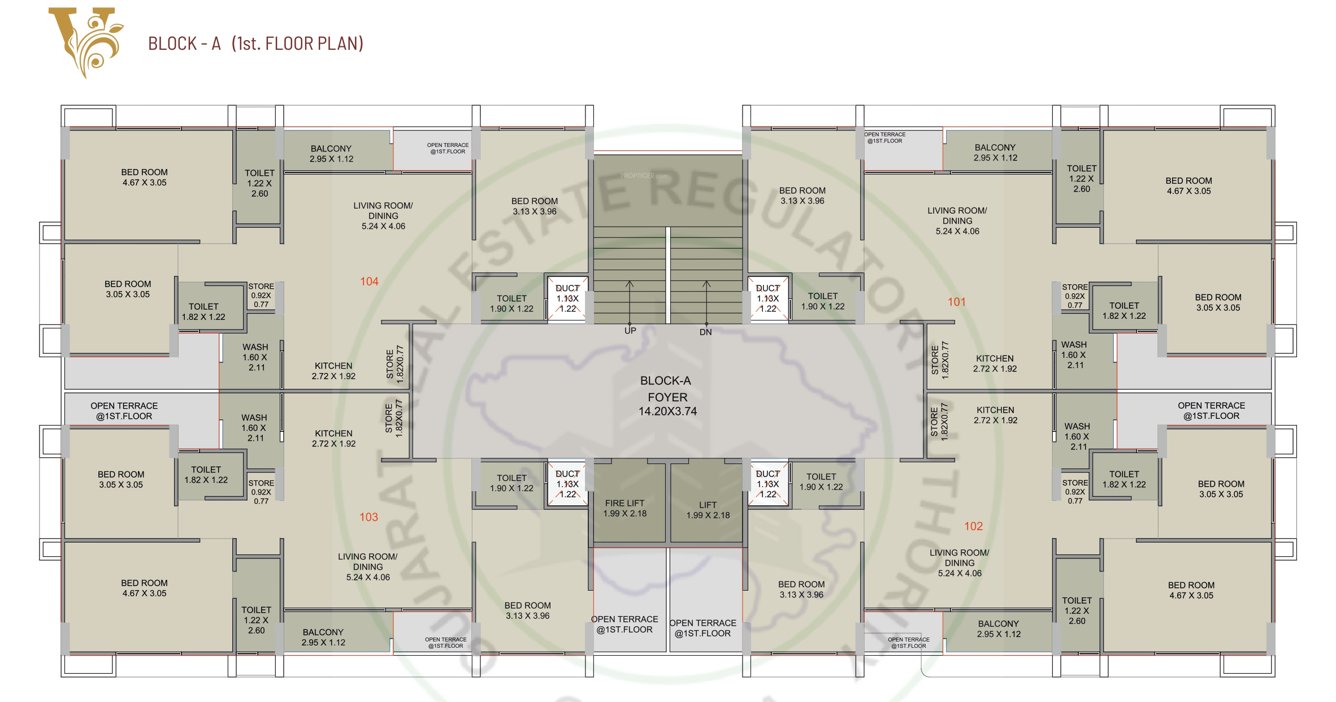  victoria elegance Tower A Cluster Plan for 1st Floor