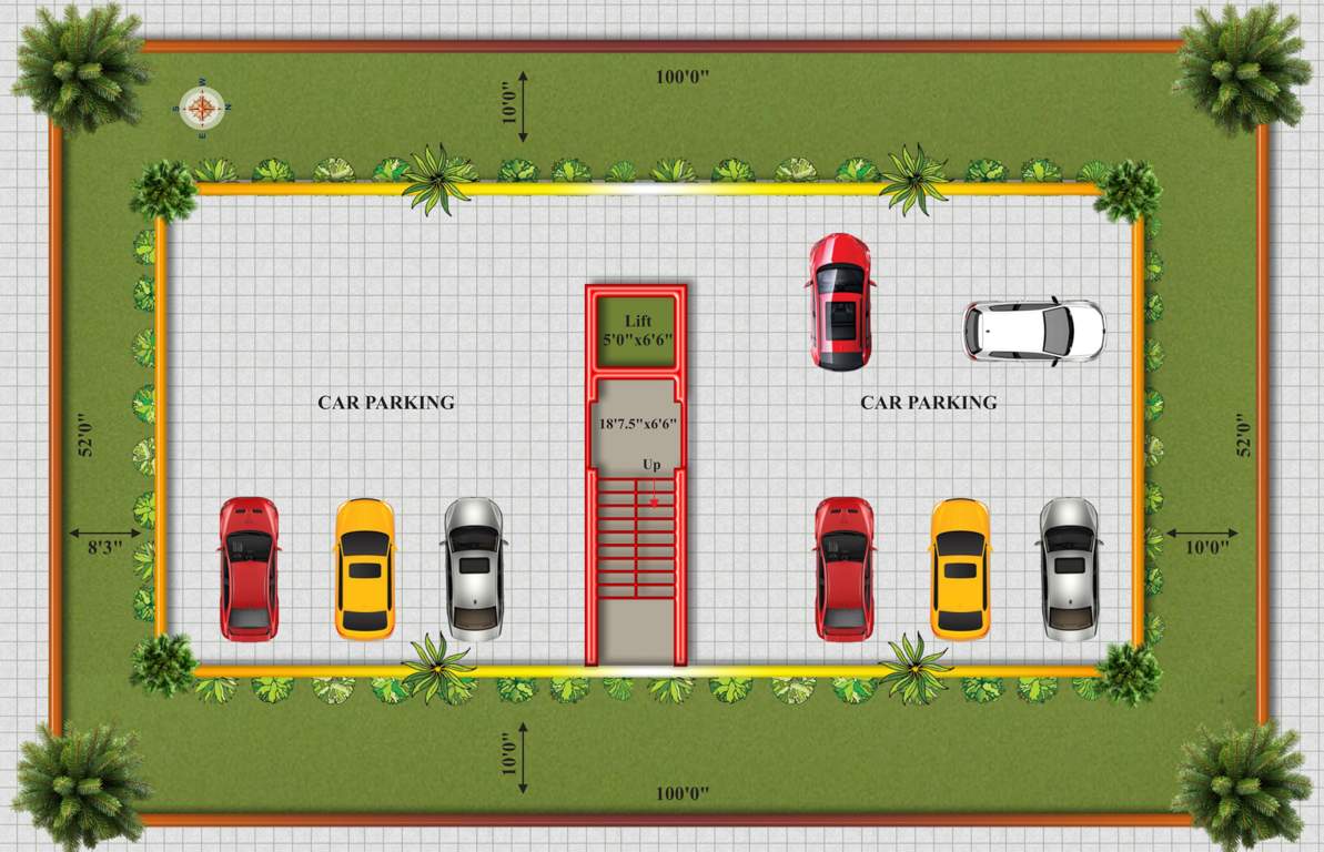  ambica apartments Ambica apartments Cluster Plan for ground Floor