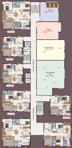  akshaya-residency Akshaya Residency Cluster Plan for 1st Floor