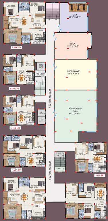  akshaya residency Akshaya Residency Cluster Plan for 1st Floor