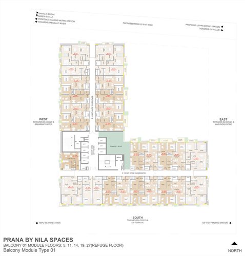  prana Prana Tower A Cluster Plan from 5th to 25th Floor