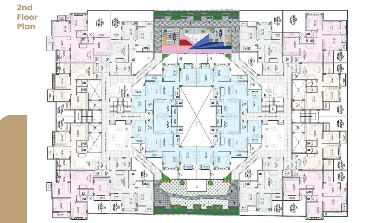 raj palace xv Raj Palace XV Cluster Plan 2nd Floor