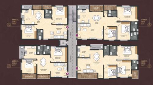  nigama Nigama Cluster Plan from 1st to 5th Floor