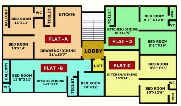  shib-vishnu-apartment Block 1 Cluster Plan